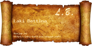 Laki Bettina névjegykártya